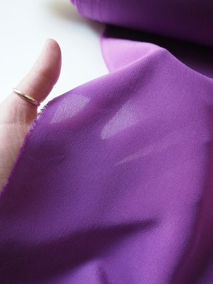 Violet Silk Crepe De Chine