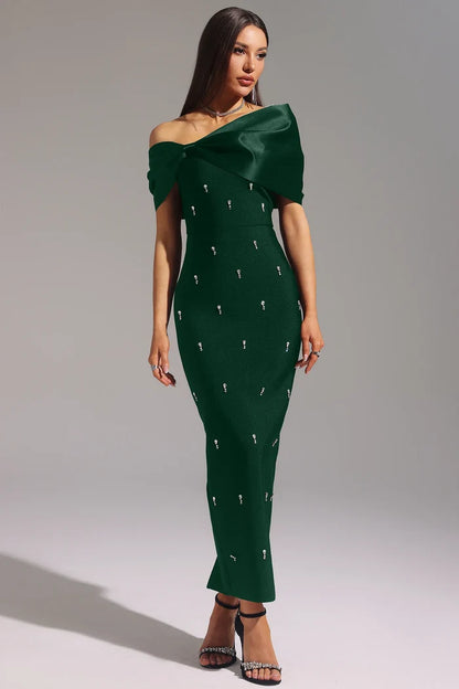 Vivienne Diamond Bow Bandage Dress