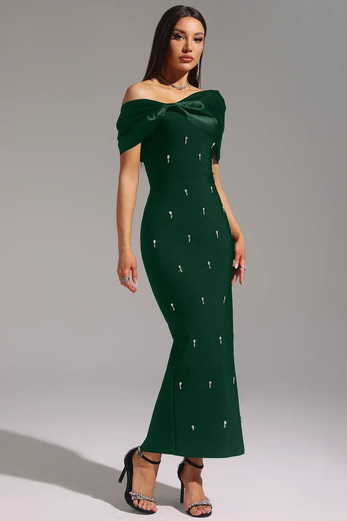 Vivienne Diamond Bow Bandage Dress