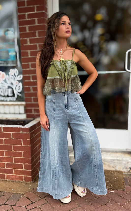 Washed Denim Jeans