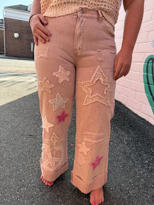 Washed Star Jeans