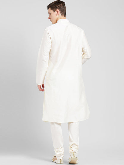 White Cotton Plain Kurta