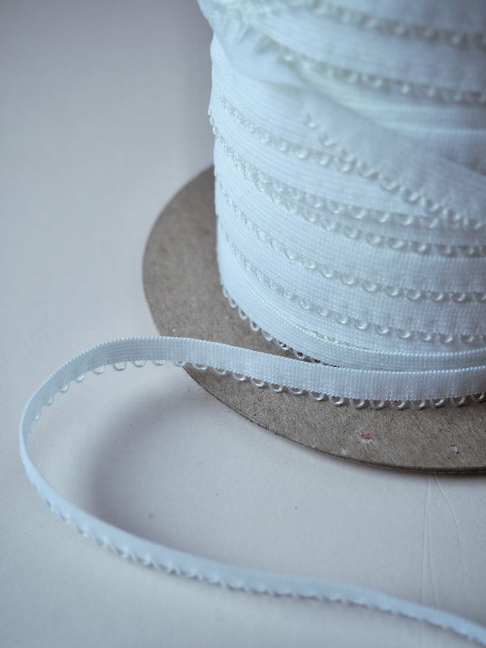 White Looped Picot Elastic 8mm