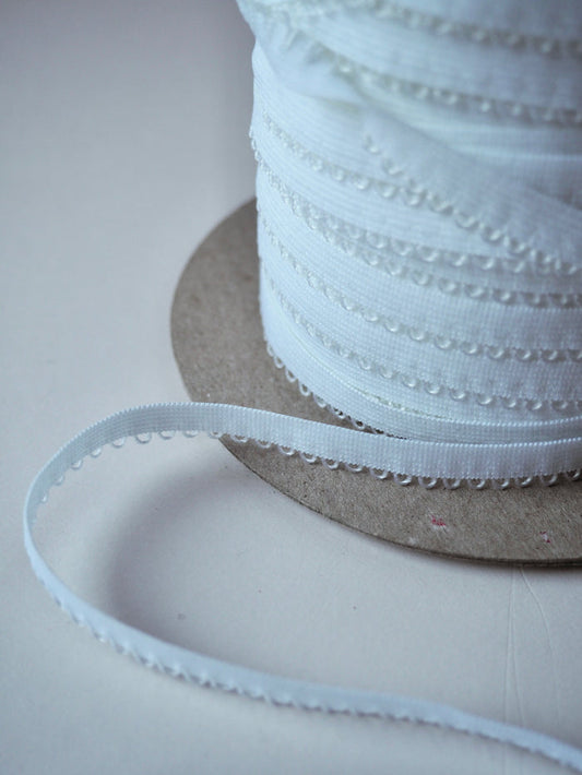 White Looped Picot Elastic 8mm