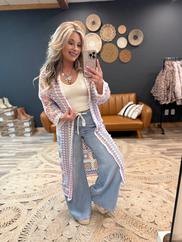 White Multi Cardigan