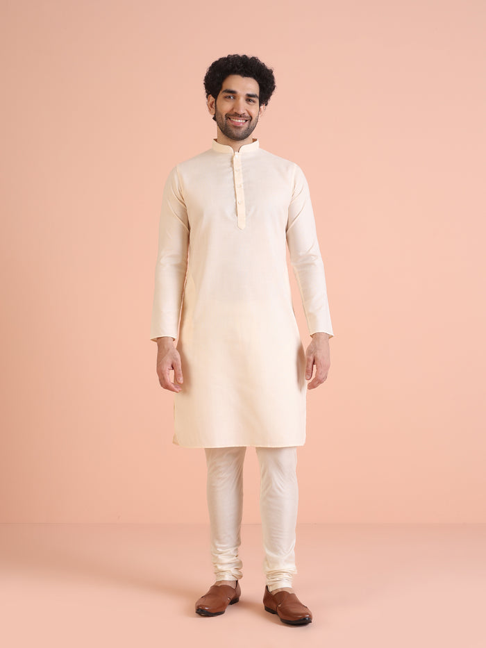White Printed Jacket Pink Kurta Churidar Set