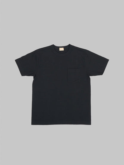 whitesville heavyweight pocket tshirt black front