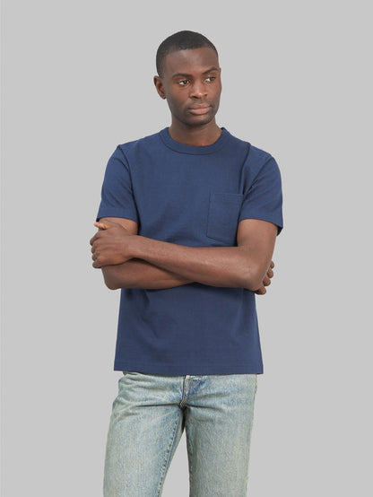 whitesville heavyweight pocket tshirt navy style