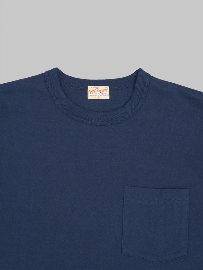 whitesville heavyweight pocket tshirt navy neck details