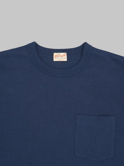 whitesville heavyweight pocket tshirt navy neck details