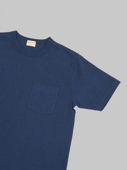 whitesville heavyweight pocket tshirt navy sleeve