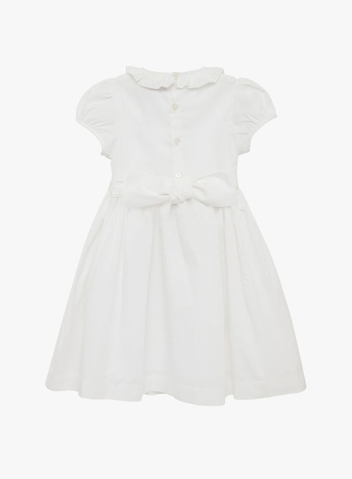 Lily Rose Dress Willow Rose Hand Smocked Dress in White