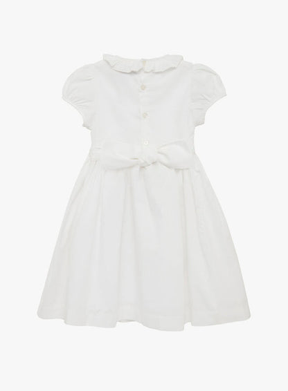 Lily Rose Dress Willow Rose Hand Smocked Dress in White