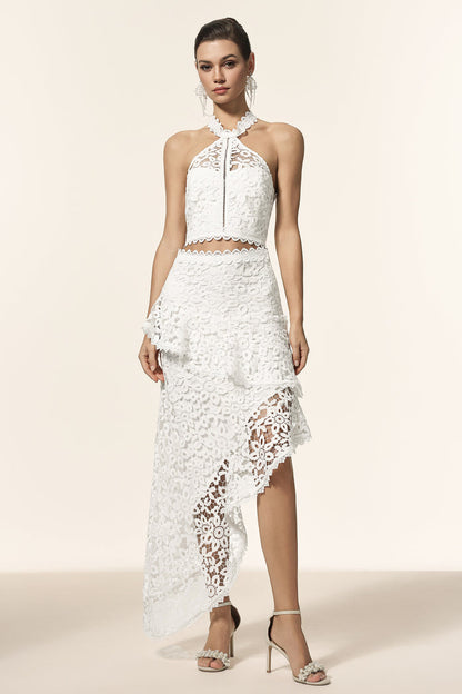Windsor White Lace Halter Set
