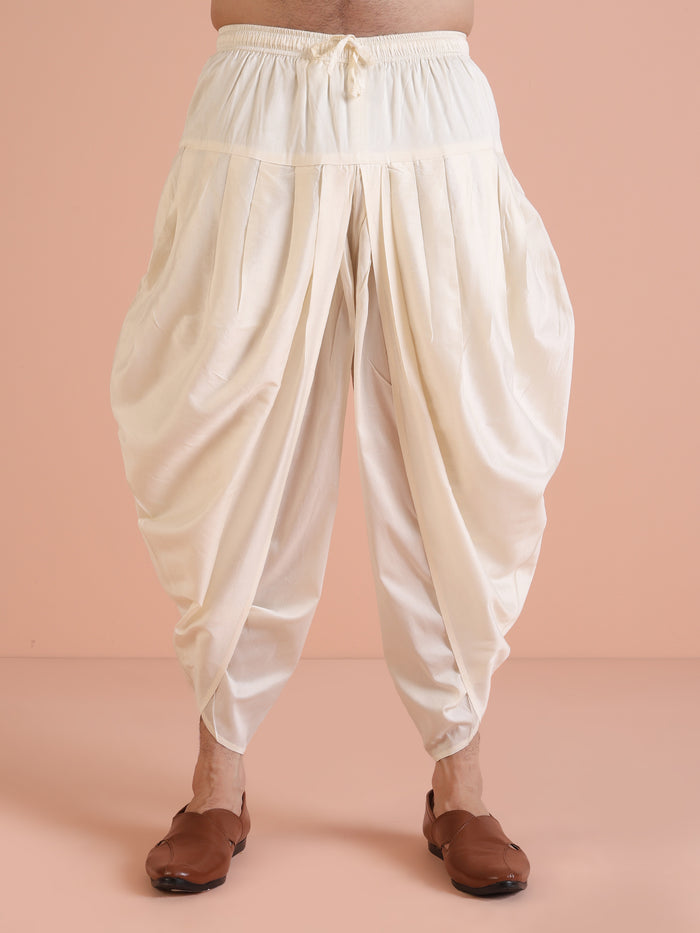 Wine Jacquard Sherwani with Cream Dhoti