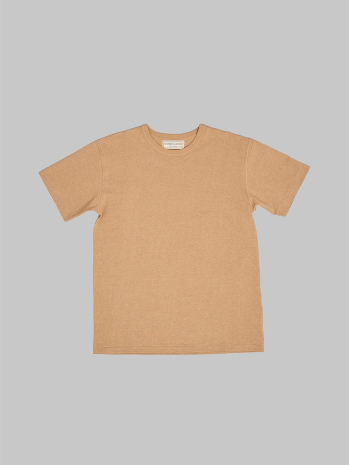 wonder looper foxfibre cotton tsuriami crewneck tshirt coyote front