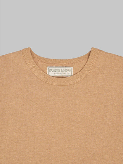 wonder looper foxfibre cotton tsuriami crewneck tshirt coyote collar
