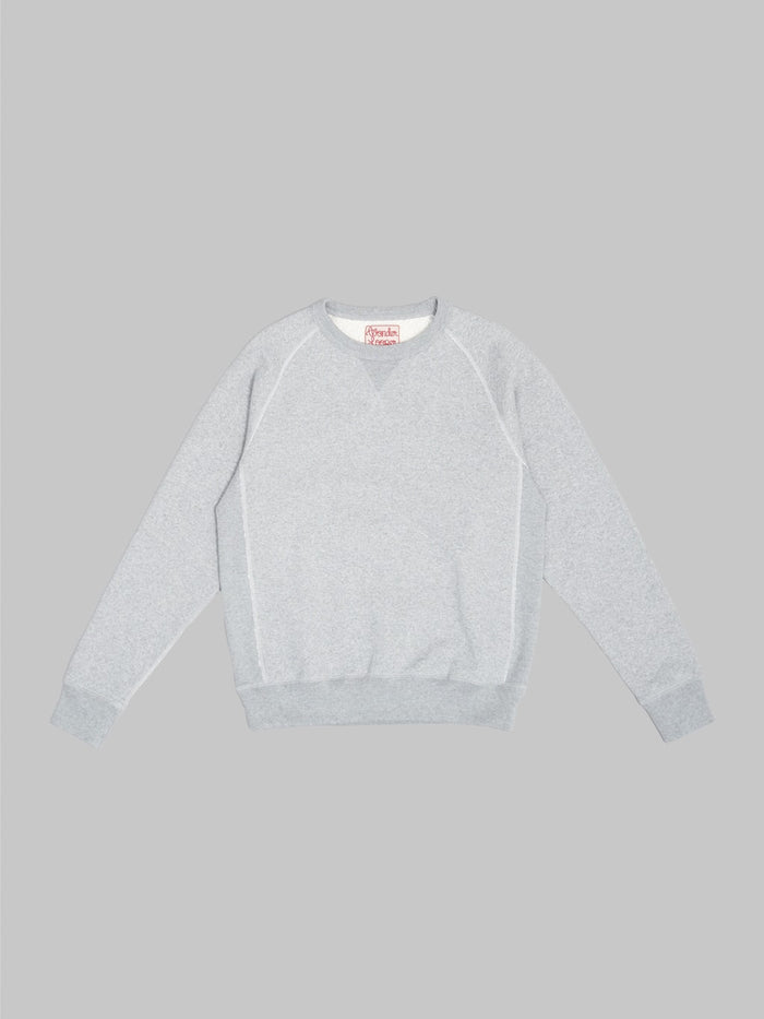 wonder looper super looper french terry pullover crewneck grey front