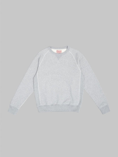 wonder looper super looper french terry pullover crewneck grey front