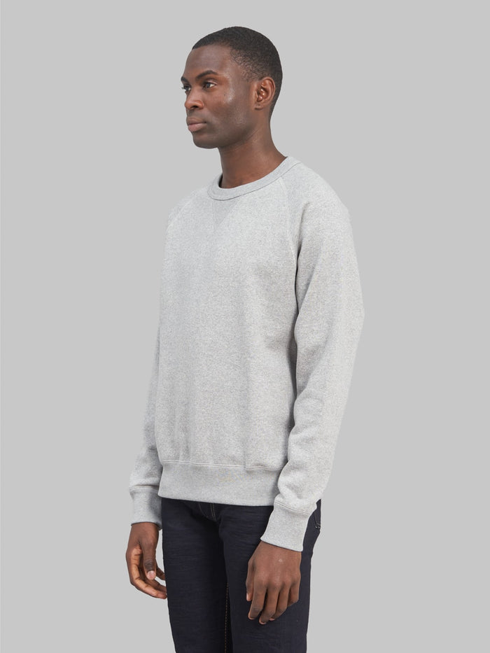 wonder looper super looper french terry pullover crewneck grey side look