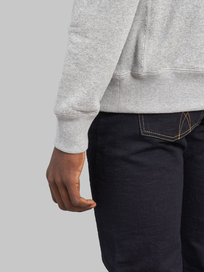 wonder looper super looper french terry pullover crewneck grey cuff