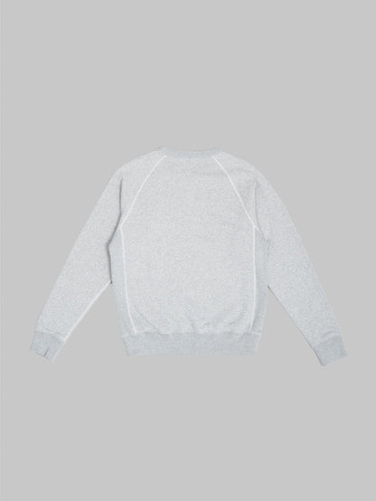 wonder looper super looper french terry pullover crewneck grey back collar