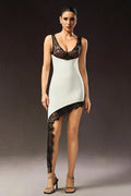 Wynter Asymmetry Lace-Trim Dress