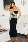 Yasmina Strapless Sequin Lace Mini Dress