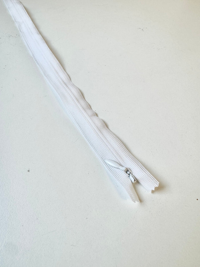 YKK 50cm/20inch White Invisible Zips