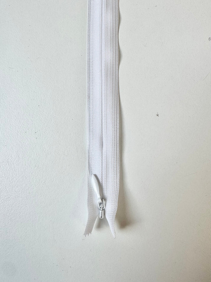 YKK 50cm/20inch White Invisible Zips