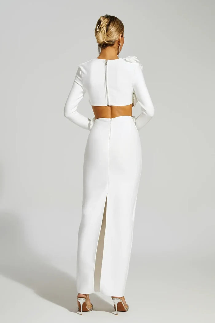 Zinnia White Elegance Knit Two-Piece Set